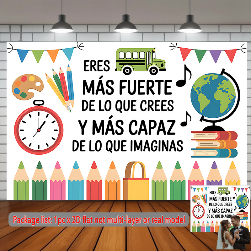 Kids Education Banner - Inspirational Nursery Wall Tapestry Decoration for