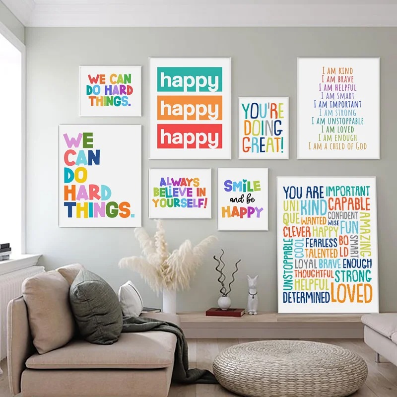 Kids Education Motivation - Positive Kid Classroom Wall Picture Inspirational