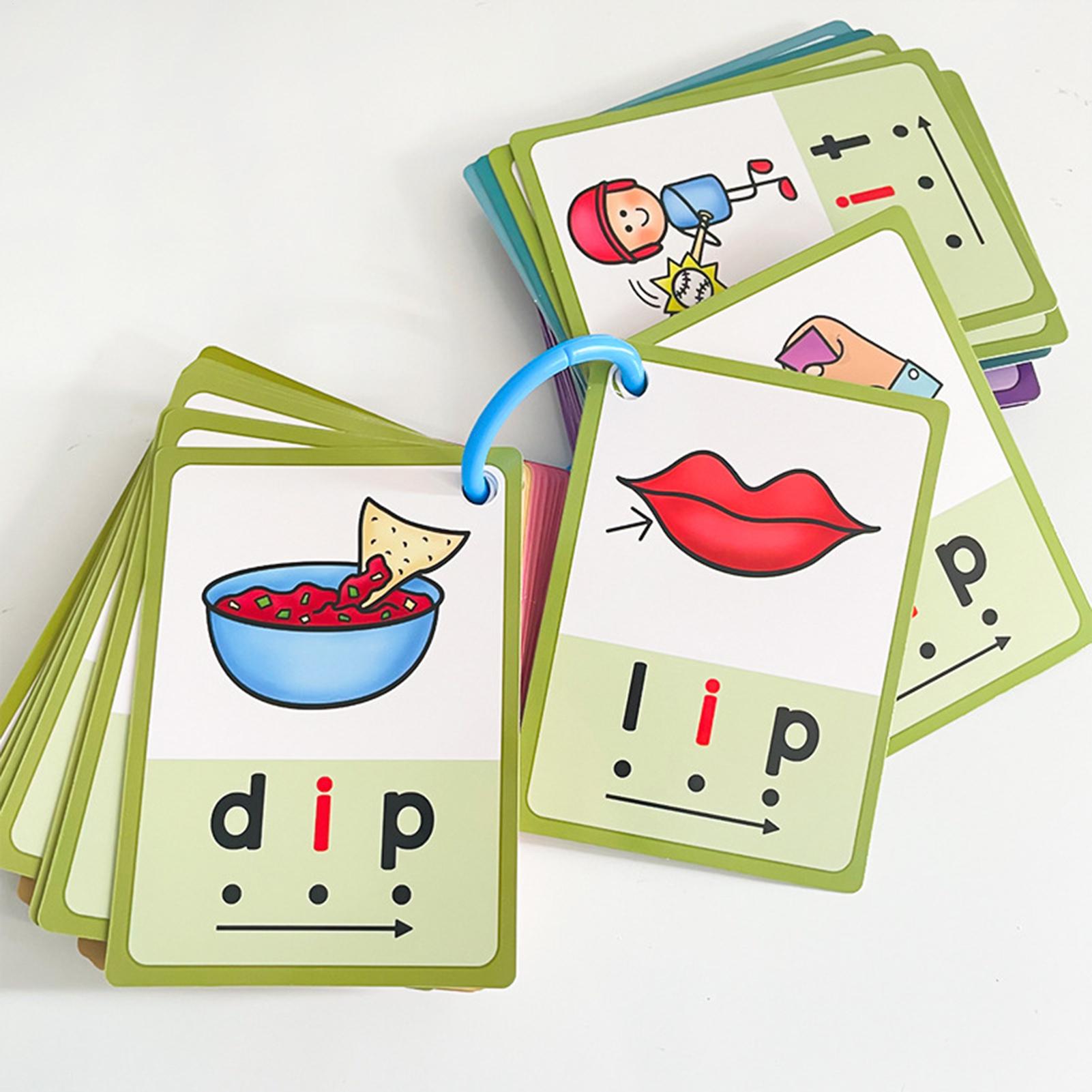 Phonics Card Game - Kindergarten Flash Cards 70 Pieces Word