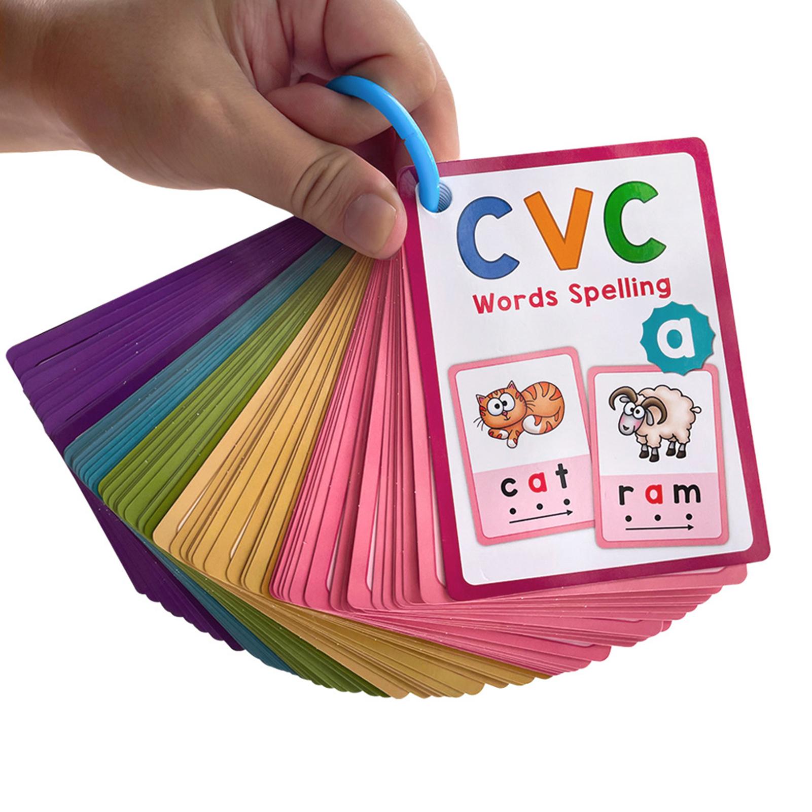 Phonics Card Game - Montessori Kids English Words Learning Flashcards