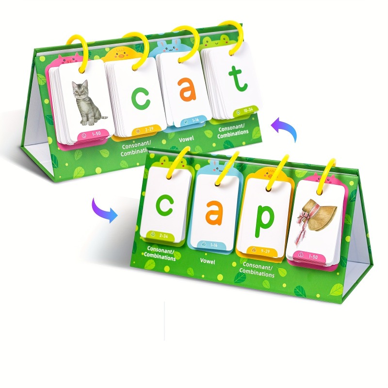 Phonics Card Game - AotBlcer 129Pcs Word Builder Game -