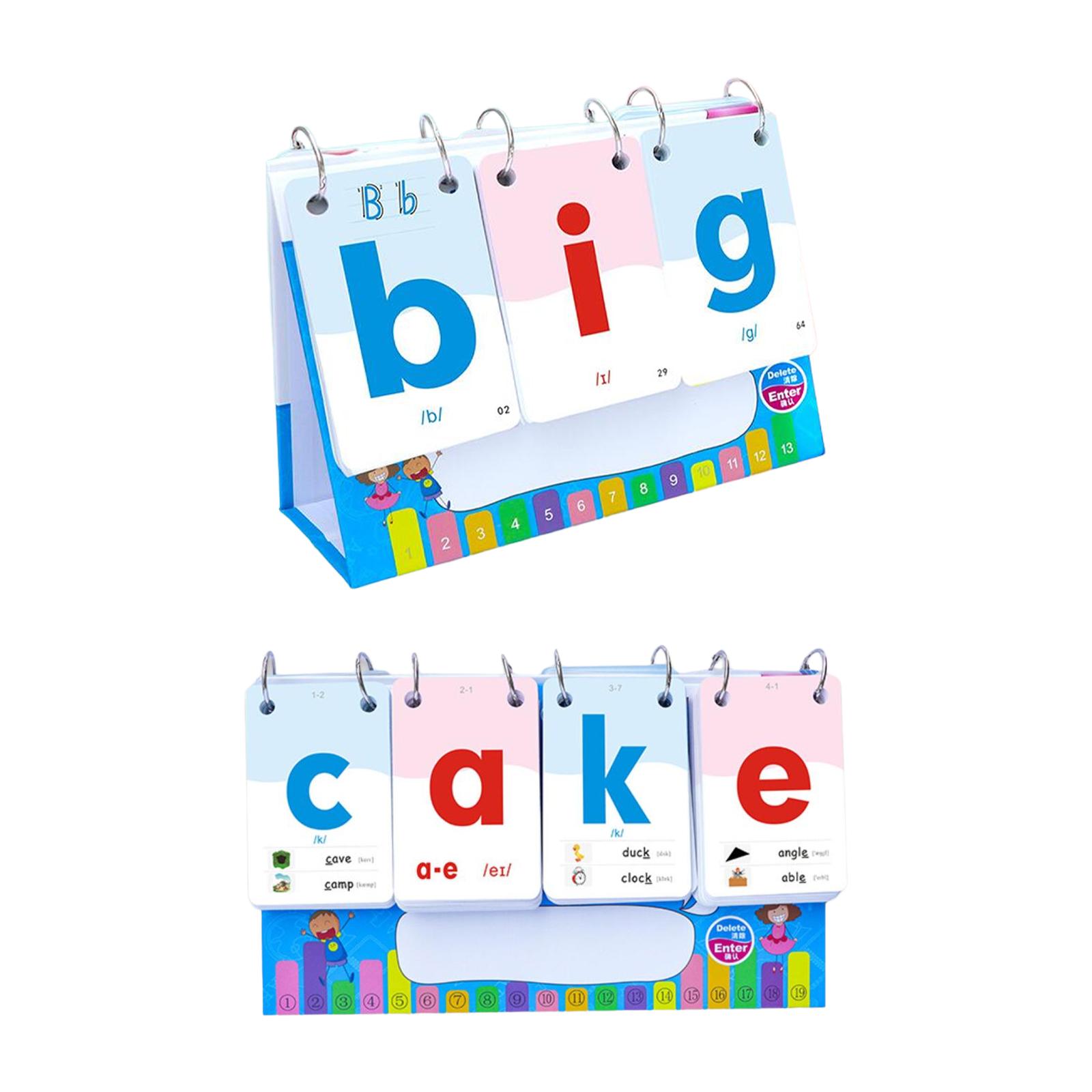 Phonics Card Game - Toddler Phonics Alphabet Flashcards Word Spelling