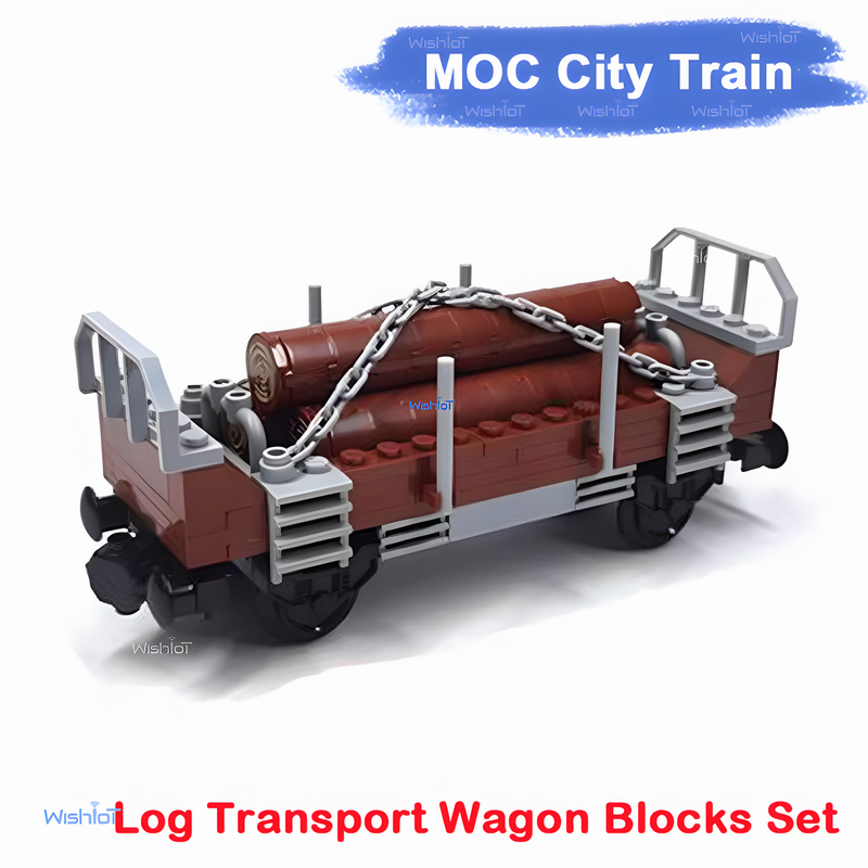 Kids Education Login - MOC City Train Log Transport Wagon