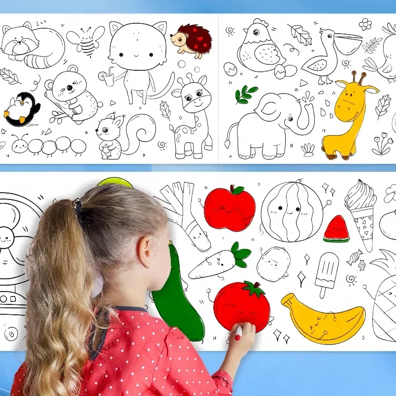 Kids Coloring Paper Roll Stick - đánh giá và giá Kids Education Wallpaper