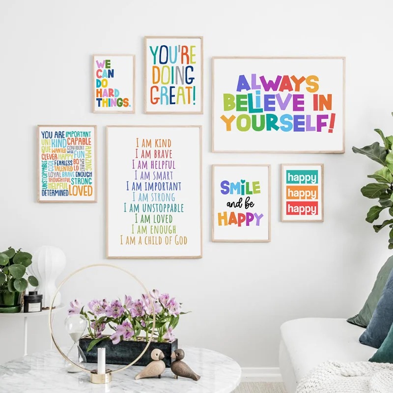 Positive Kid Classroom Wall Pi - đánh giá và giá Kids Education Motivation