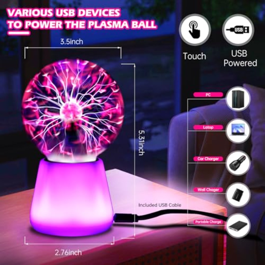 Plasma Ball Lamp Interactive T - đánh giá và giá Globe Interactive Light