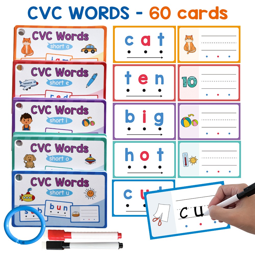 Dry Erase Handwriting Flash Ca - đánh giá và giá Phonics Card Game
