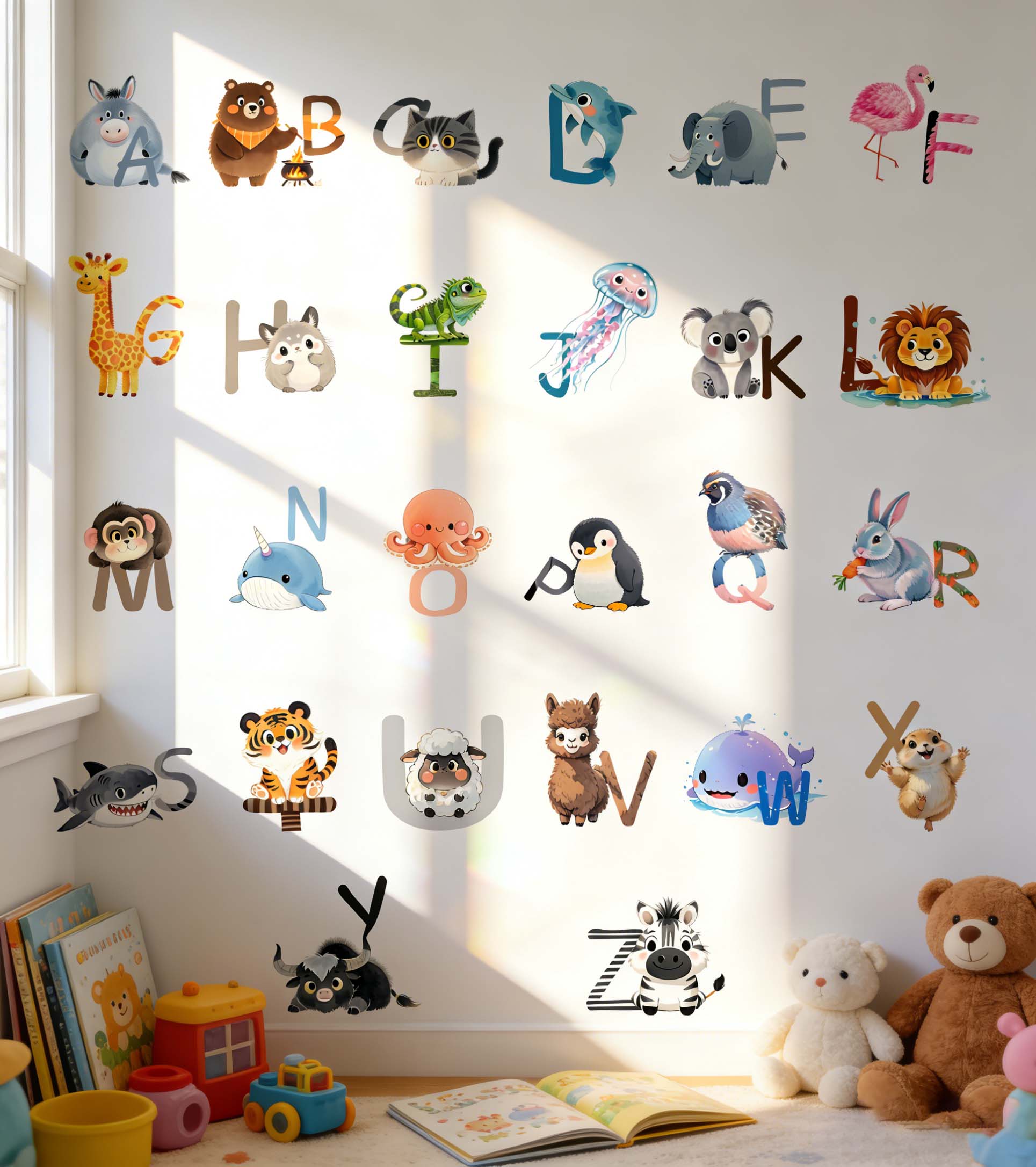 26 Letter English Alphabet Wal - đánh giá và giá Kids Education Wallpaper