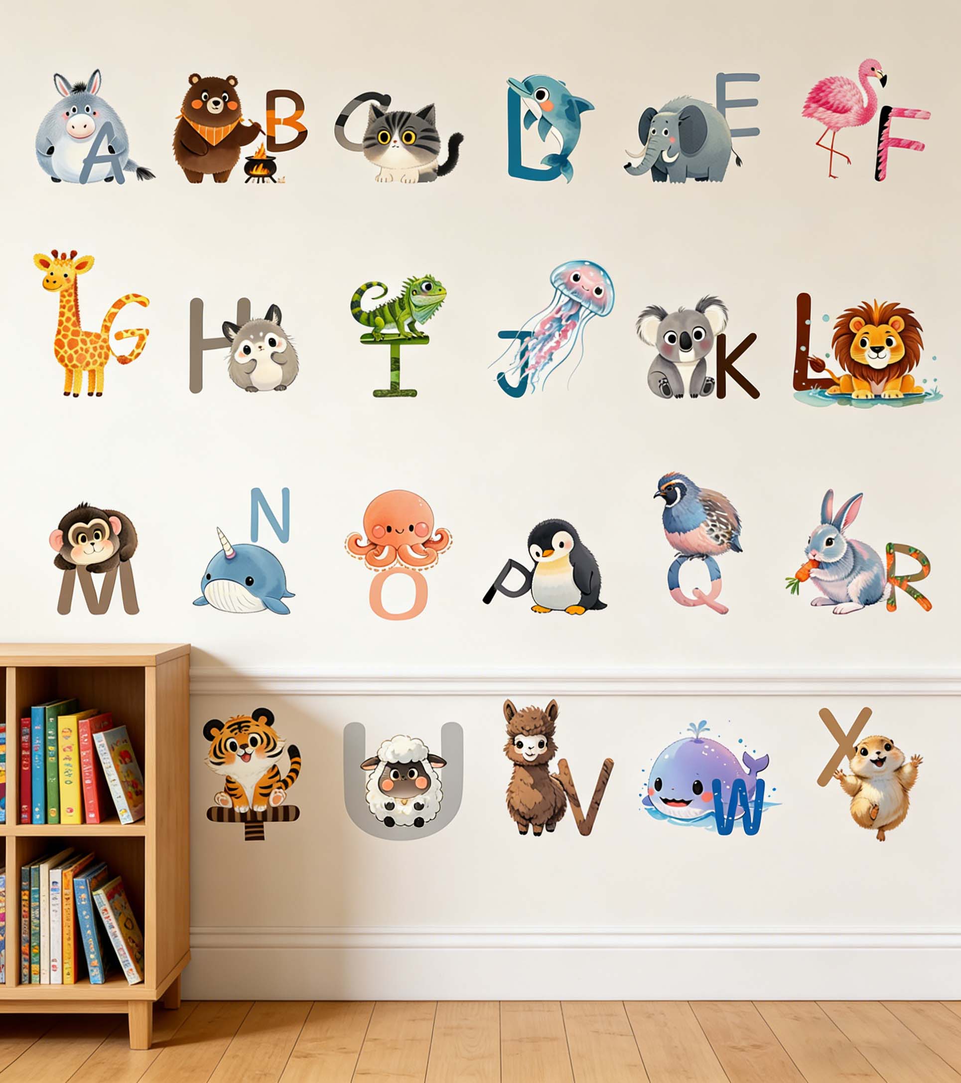 26 Letter English Alphabet Wal - đánh giá và giá Kids Education Wallpaper