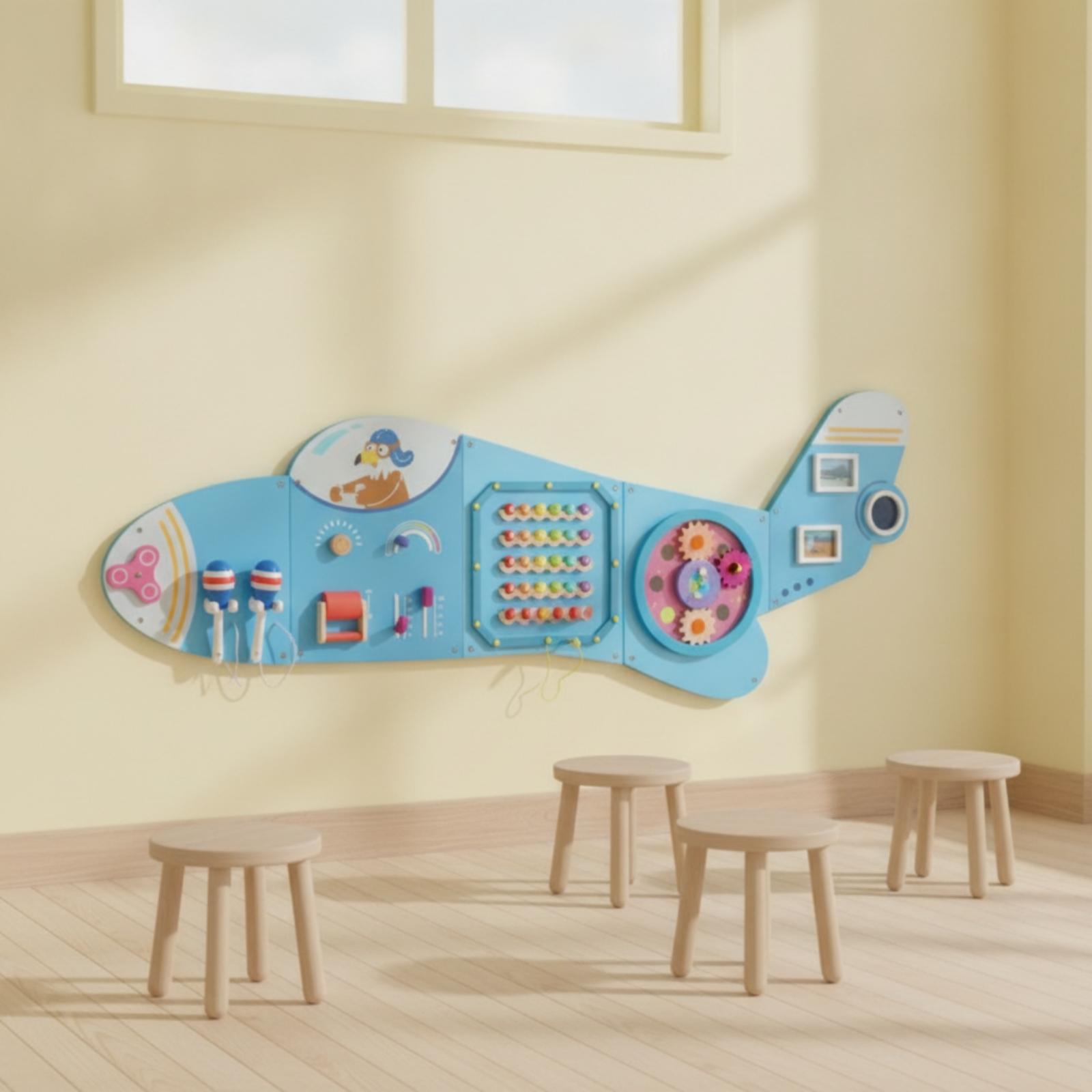 Wooden Wall Busy Board Educati - đánh giá và giá Kids Education Wallpaper