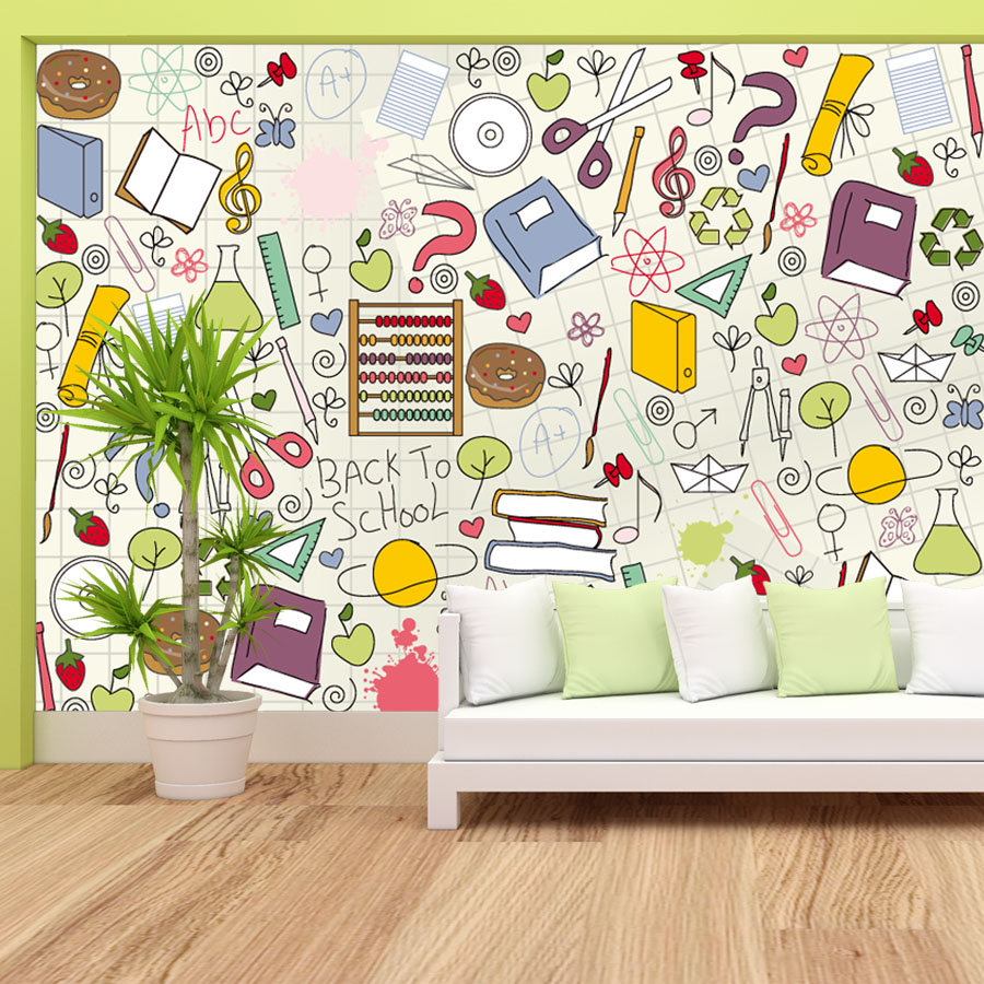 Custom Easy to Apply Peel and  - đánh giá và giá Kids Education Wallpaper